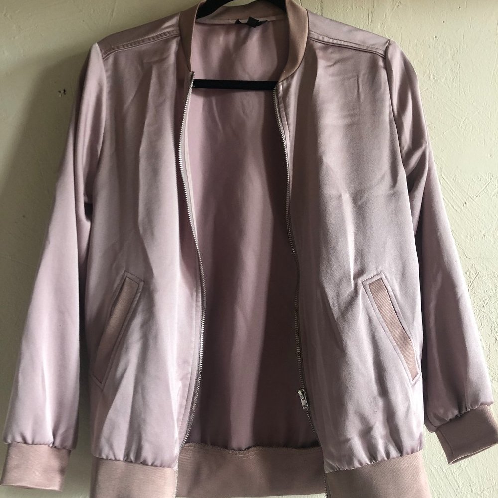 Silky Pink Topshop Bomber Jacket